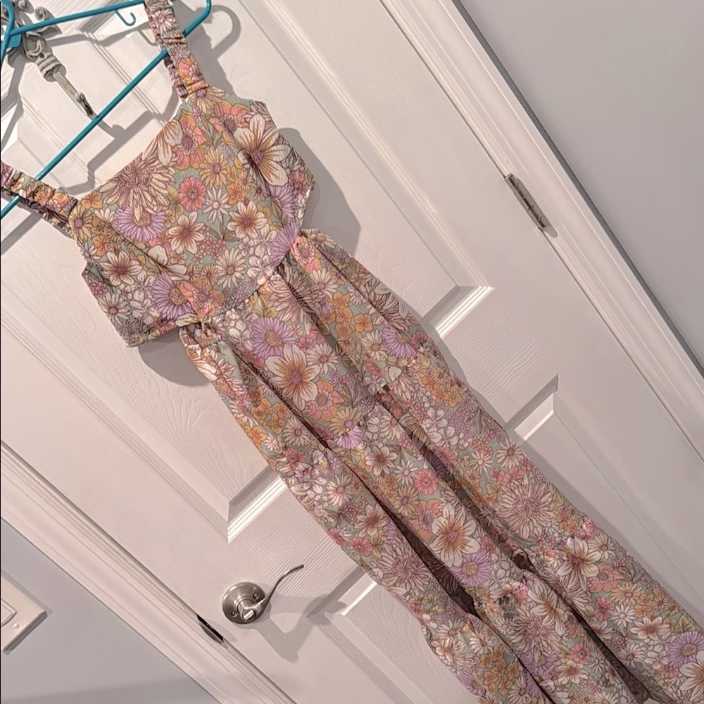 Daisy Floral Sleeveless Maxi Dress Sz M